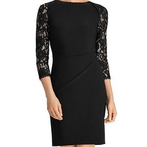 Ralph Lauren Jersey and Lace Midi Dress